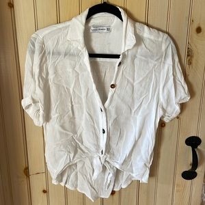 Faithfull the brand white tie crop top / small / 4